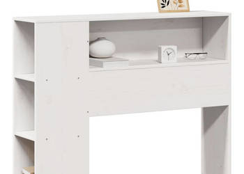 Wezgłowie do łóżka z półkami białe 75 cm drewno sosnowe WM-855646