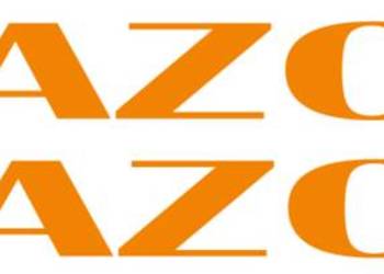 Napisy naklejka AMAZONE pomarańczowa bez tła 2szt