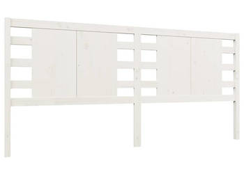 Wezgłowie łóżka białe 156x4x100 cm lite drewno sosnowe WM-818776