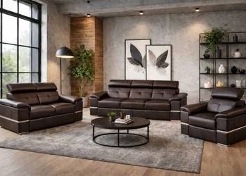 Nowoczesny komplet Dante 321 - skóra naturalna 100%!