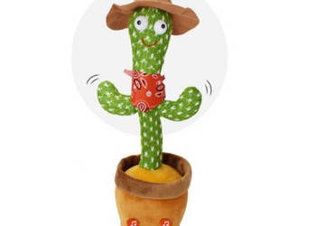 kaktus pluszowy tańczący w doniczce (nagrywanie, dźwięk) 32x12cm | NT6018