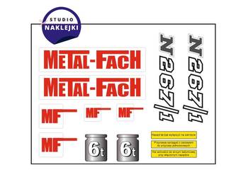 Naklejki Rozrzutnik Metalfach N267/1 roztrząsacz Nalepki