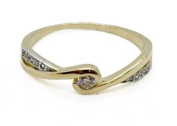 Nowy Złoty Pierścionek Próby 585 2,05g Rozmiar 18 Cyrkonie Ocechowany