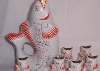 Karafka ryba Połonne, dwa komplety