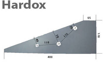 Płoza krótka HARDOX 053681/P części do pługa KVERNELAND