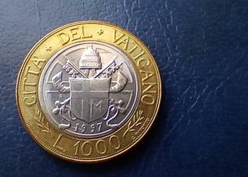 Stare monety 1000 lir 1997 Watykan