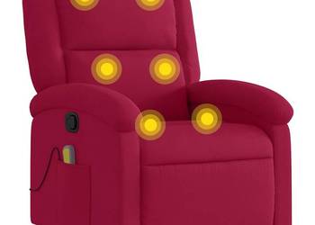 vidaXL Rozkładany fotel masujący, winna czerwień(SKU:371813)