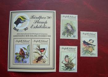 Norfolk 1990 MNH Mi. 490/92 Fauna Ptaki  a