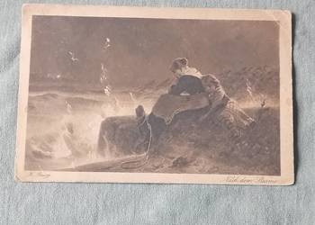 Pocztówka: K. Raupp - Nach dem Sturme. Początek XX w.