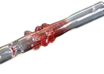 Elegancka Fajka Szklana Z Dużymi Kropkami, 9 Cm Grube Szkło