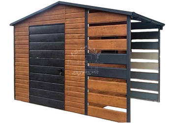 Domek Ogrodowy  2x2  wiata 1x2 2x okno  Drewnopodobny Dwuspad ID717