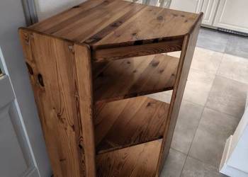 Regał sosnowy narożny