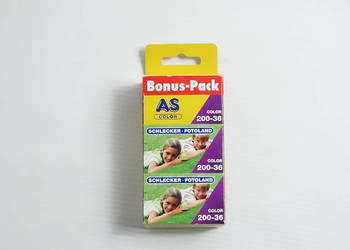 Japoński UNIKAT! Film 35mm AS Color 200 (Schlecker) - 3x36 klatek