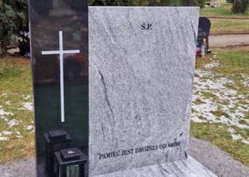 Nagrobek amerykański whiscount white / szwed nr.2255 ŚWIDNICA