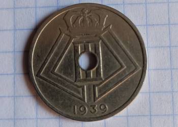 25 CENTIMES ( 25 CENTYMÓW ) 1939 ROK - BELGIA ( BELGIQUE - BELGIE )