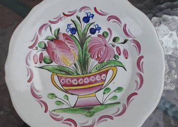 Talerz ceramiczny ręcznie malowany