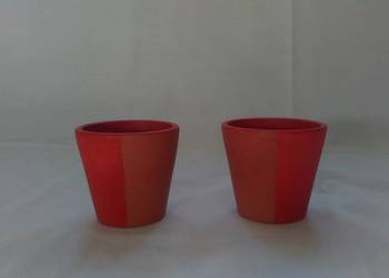 OSŁONKI doniczki Czerwone MINI 6,5x6h kpl.=2 NOWE