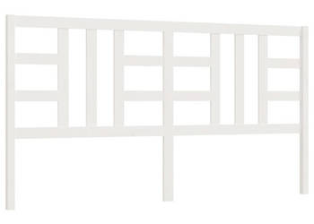 Wezgłowie łóżka białe 206x4x100 cm lite drewno sosnowe WM-817861