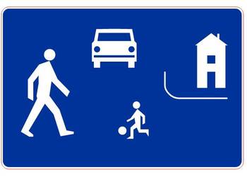 Naklejka znak informacyjny D-40 strefa zamieszkania