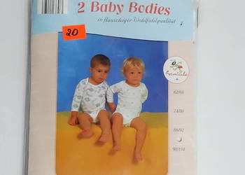 Zestaw 2 nowych, uroczych body niemowlęcych z długim rękawem