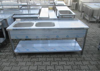 Zlew Gastronomiczny Z Półką 2 Komory Po Lewej 190/70/85 NOWY
