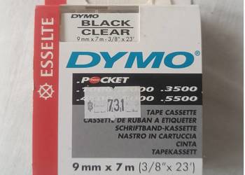 Taśma dymo 9 mm x 7 m (3/8" x 23') Black Clear