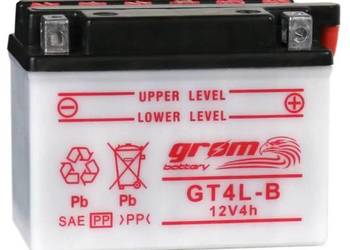 Akumulator motocyklowy 4Ah 60A EN GROM GT4L-B 12V P+
