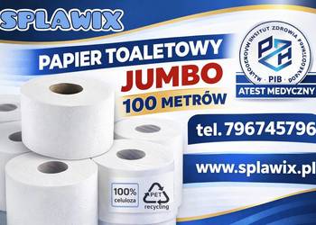 Papier toaletowy  jumbo  100 metrów 2 warstwy  atest med