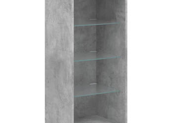 Szafka z oświetleniem LED szarość betonu 41x37x100 cm WM-836731