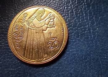 Stare monety 20 lir 1975 Rok Święty Watykan