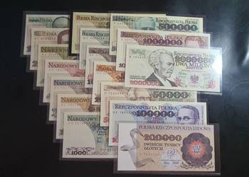 PROMOCJA ! ! ! Zestaw banknotów PRL 17 szt. stan UNC !!!