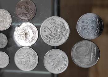 monety polskie i zagraniczne banknoty z prlu 250 sztuk cala kolekcja