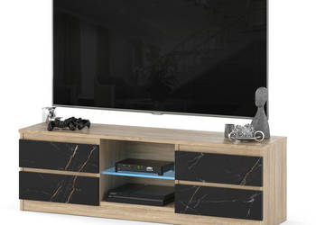 Szafka rtv stojąca 138cm 4 szuflady do salonu dąb sonoma san sebastian