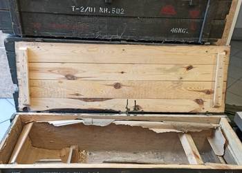 Skrzynia wojskowa drewniana 120 x 41 x 34 długa