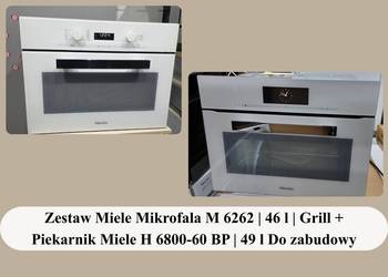 Biały Zestaw Miele Mikrofala M 6262 + Piekarnik Miele H 6800 - 60 BP