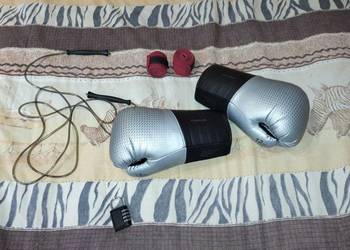 Rękawice bokserskie Outshock - rozmiar 12 + skakanka, owijki, kłódka