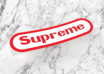 Naklejka SUPREME 10 x 2,5 cm nintendo gaming sup