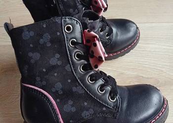 Botki kozaki dziewczęce czarne Myszka Minnie 26