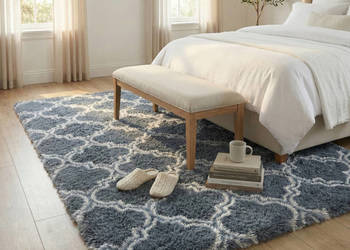 Dywan do salonu shaggy DECOR antypoślizgowy miękki puszysty modny 80x150 S…