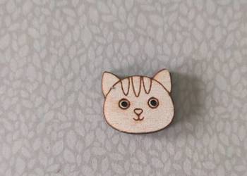 5x guzik drewno grawer 2cm hand made guz1