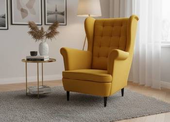 Fotel Uszak W Stylu Skandynawskim, Różne Kolory, Dostawa 0zł!