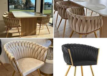 Krzesło plecione bezowe hit