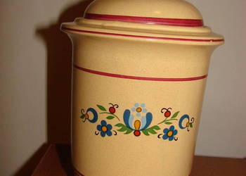 Bolesławiec wzór kaszubski pojemnik kuchenny PRL