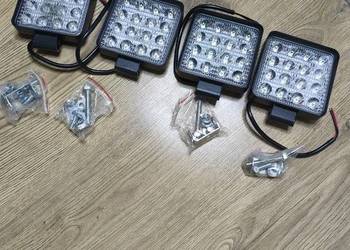 Reflektory robocze LED do samochodów, 12 V , kwadratowe reflektory LED
