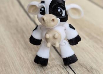 Uroczy Breloczek Krówka - Brelok Druk 3D Keychain