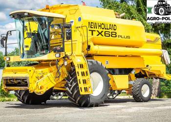 Kombajn zbożowy NEW HOLLAND TX 68 PLUS - 2002 ROK - 6.1 M + STÓŁ BISO SOJA