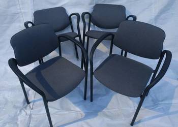 Krzesło biurowe czarne fotel konferencyjne do poczekalni biuro