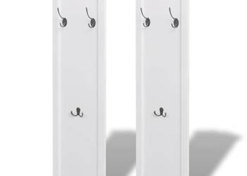 vidaXL Wieszak na płaszcze, 2 szt., biały(SKU:242437)