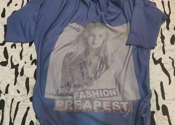 *SPRZEDANE* Bluzka niebieska ze zdjęciem 3/4 rękawa