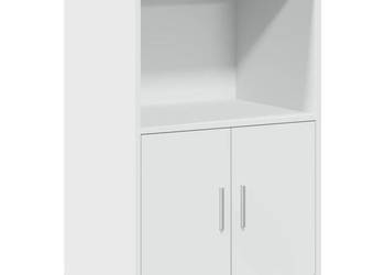 Szafka na kółkach biała 55x40x91 cm materiał drewnopochodny WM-853182